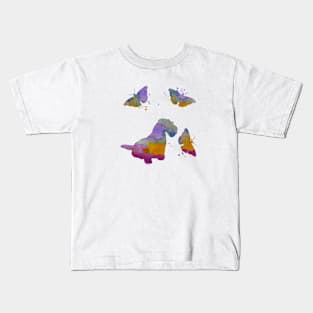 Sealyham Terrier Art, Colorful, With Butterflies Kids T-Shirt